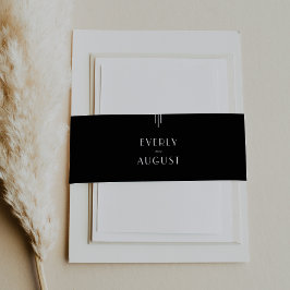 Cintas Para Invitaciones BODA blanco y negro de estilo Art Deco