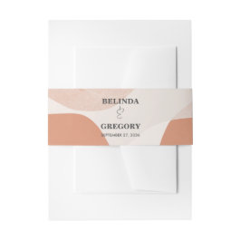 Cintas Para Invitaciones Boda bohemio moderno de abstracto de terracota