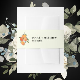 Cintas Para Invitaciones Boda boho abstracta y desenfadada en jardín naranj