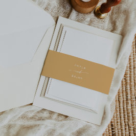 Cintas Para Invitaciones Boda Boho Moda Amarillo Marigold