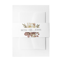 Cintas Para Invitaciones Boda Boho Neutral y Rosa con Acuarela 