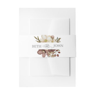 Cintas Para Invitaciones Boda Boho Neutral y Rosa con Acuarela