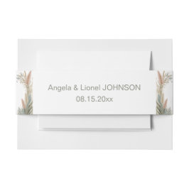 Cintas Para Invitaciones Boda Boho Pampas Grass Terracotta