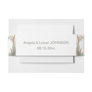 Cintas Para Invitaciones Boda Boho Pampas Grass Terracotta