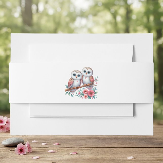 Cintas Para Invitaciones Boda Boho Rústica Campestre Bosque de Búhos (Subido por el creador)