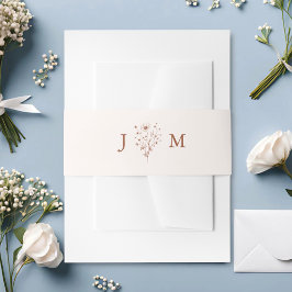 Cintas Para Invitaciones Boda Boho Rústica de Naranja Quemada