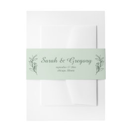 Cintas Para Invitaciones Boda Boho Sage Green simple