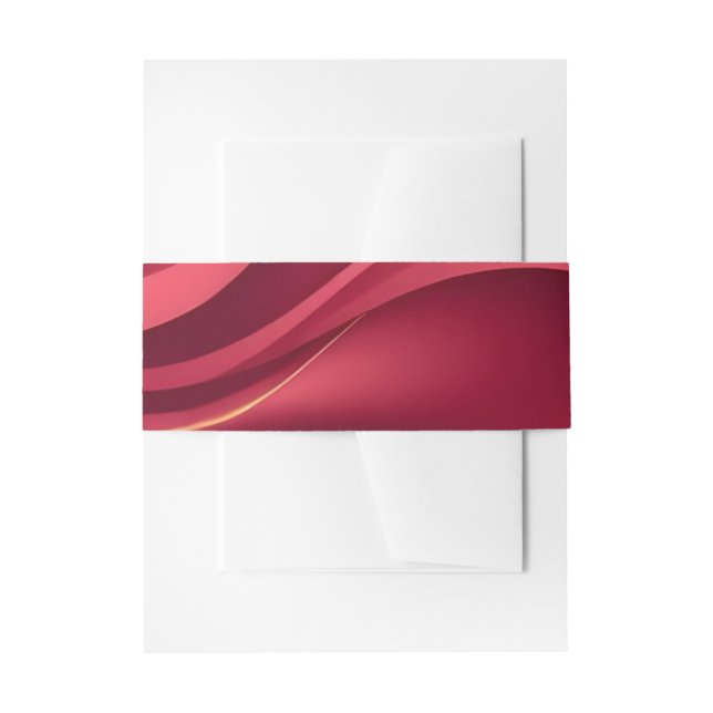 Cintas Para Invitaciones Boda Borgoña  (Anverso Ejemplo)