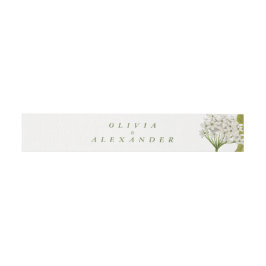 Cintas Para Invitaciones Boda Botánica Floral Blanca Elegante
