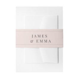 Cintas Para Invitaciones Boda Botánica Minimalista | Rubor Cálido