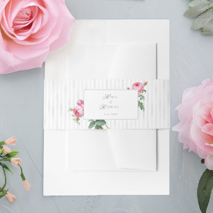 Cintas Para Invitaciones Boda Botánica Romántica Chic Rosa Francesa