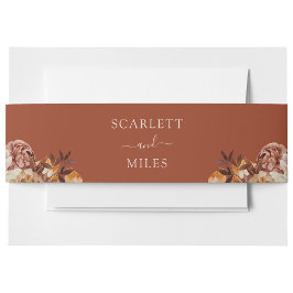 Cintas Para Invitaciones Boda Botánico de Acuarela de Caída de Cobre