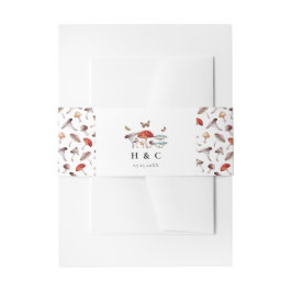 Cintas Para Invitaciones Boda Botánico de hongos