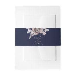 Cintas Para Invitaciones Boda botánico floral de la Marina Rusa Mauve