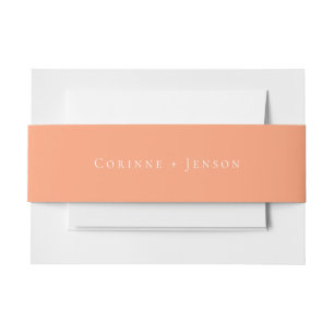 Cintas Para Invitaciones Boda Cantaloupe de Peach sólido