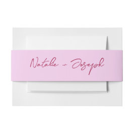 Cintas Para Invitaciones Boda caprichosa de frambuesa rosa retro caprichosa