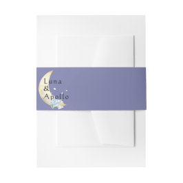 Cintas Para Invitaciones Boda caprichosa luna morado oscuro