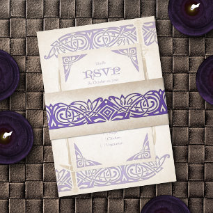 Cintas Para Invitaciones Boda Celta de espadas