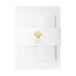 Cintas Para Invitaciones Boda Celta Faux Gold Celtic Knot Cross