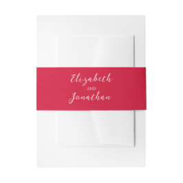 Cintas Para Invitaciones Boda Cereza Roja