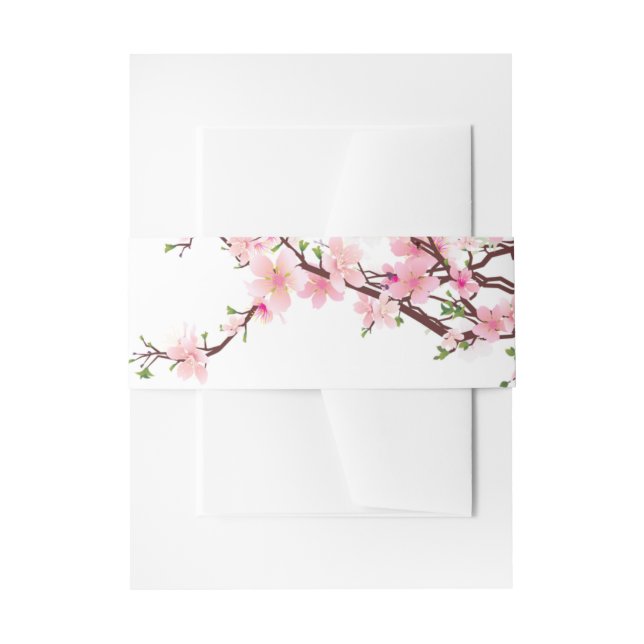 Cintas Para Invitaciones Boda Cherry Blossom (Anverso Ejemplo)