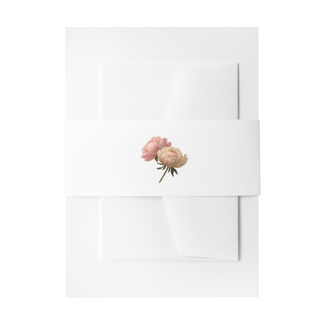 Cintas Para Invitaciones Boda Chic Rose Blanca (Anverso Ejemplo)