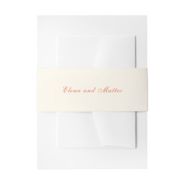 Cintas Para Invitaciones Boda clásica moderna de terracota elegante