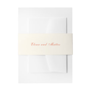 Cintas Para Invitaciones Boda clásica moderna de terracota elegante