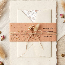 Cintas Para Invitaciones Boda clásica viral boho desierto de terracota