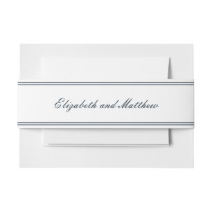 Cintas Para Invitaciones Boda clásica y simple elegante