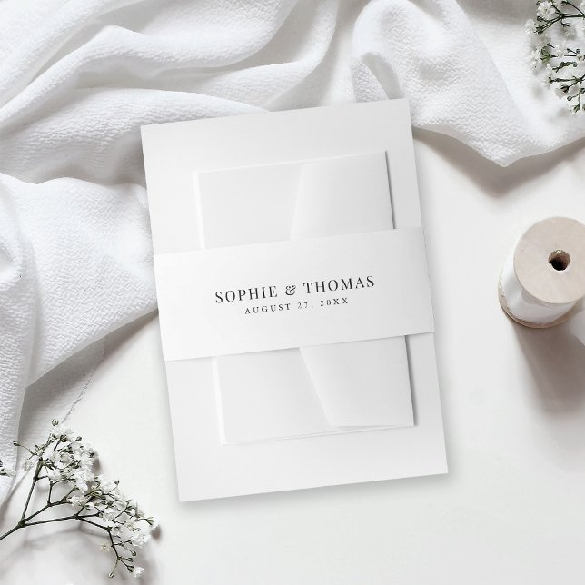 Cintas Para Invitaciones Boda clásico moderno blanco y negro (Subido por el creador)