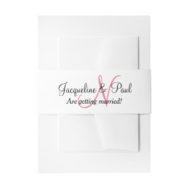 Cintas Para Invitaciones Boda Color Rosa Monograma