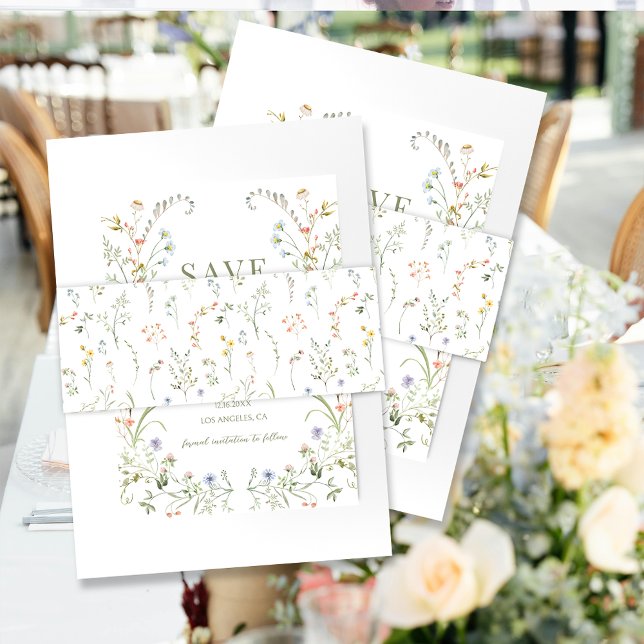 Cintas Para Invitaciones Boda colorido de flor silvestre (Subido por el creador)