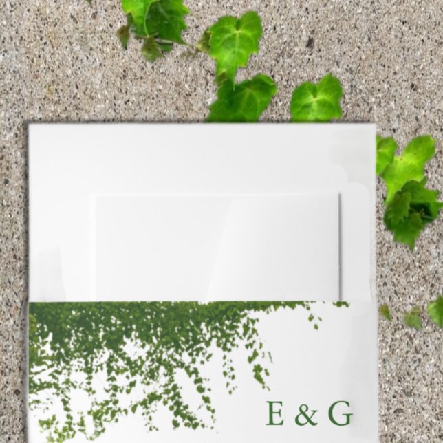 Cintas Para Invitaciones Boda con hiedra colgante verde (Subido por el creador)
