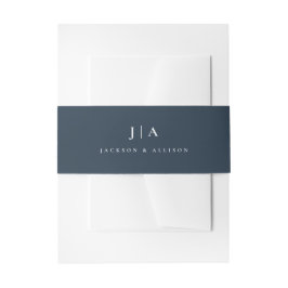 Cintas Para Invitaciones Boda con monograma clásico