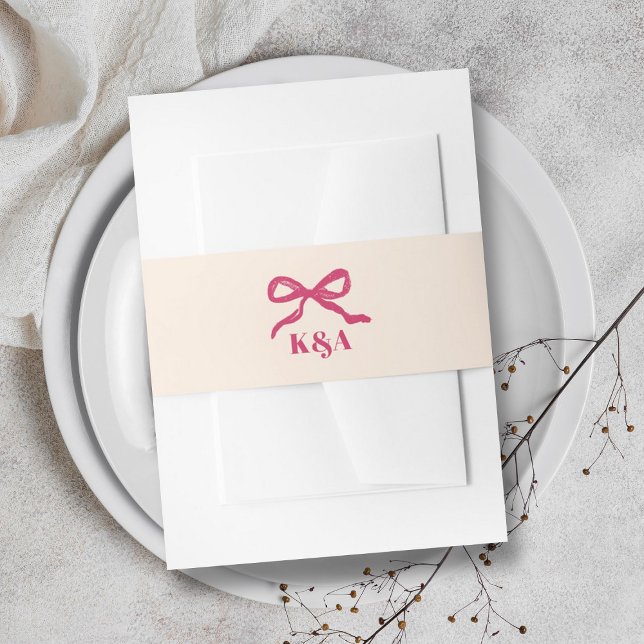 Cintas Para Invitaciones Boda Coquette Bow Retro (Subido por el creador)
