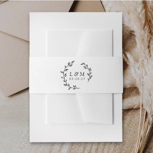 Cintas Para Invitaciones Boda Corona de Laurel