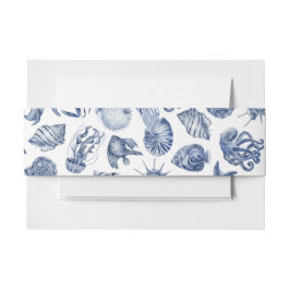 Cintas Para Invitaciones Boda Costera Azul