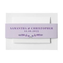 Cintas Para Invitaciones Boda de acuarela de lavanda púrpura simple