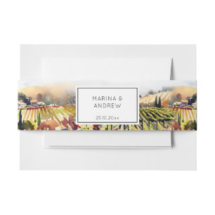Cintas Para Invitaciones Boda de acuarela de Napa Valley
