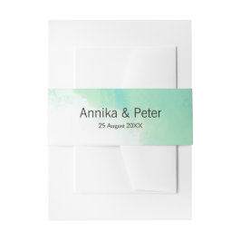 Cintas Para Invitaciones Boda de acuarela de Ocean Blue Abstract