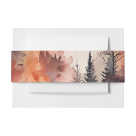 Cintas Para Invitaciones Boda de acuarela del follaje otoñal del bosque oto