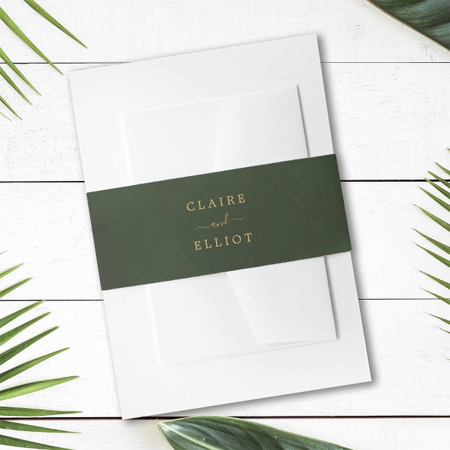 Cintas Para Invitaciones Boda de acuarela dorada y verde (Subido por el creador)