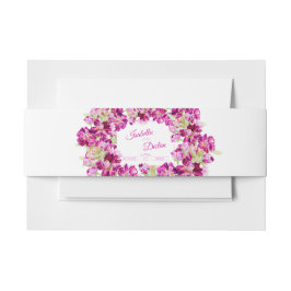 Cintas Para Invitaciones Boda de acuarela floral de color rosa oscuro
