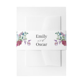 Cintas Para Invitaciones Boda de acuarela floral Mint & Mauve