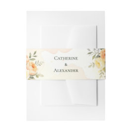 Cintas Para Invitaciones Boda de acuarela floral rústica