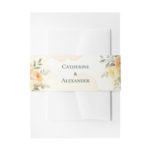 Cintas Para Invitaciones Boda de Acuarela Floral Rústica