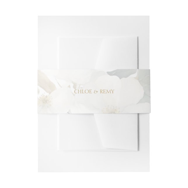 Cintas Para Invitaciones Boda de acuarela floral suave (Anverso Ejemplo)