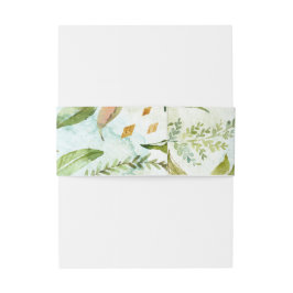 Cintas Para Invitaciones Boda de acuarela geométrica con vegetación cristal