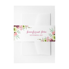 Cintas Para Invitaciones Boda de acuarela magenta rojo